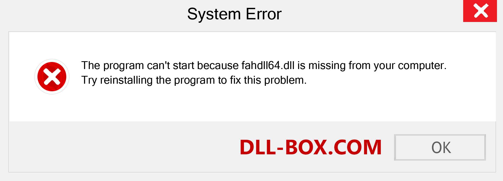  fahdll64.dll file is missing?. Download for Windows 7, 8, 10 - Fix  fahdll64 dll Missing Error on Windows, photos, images